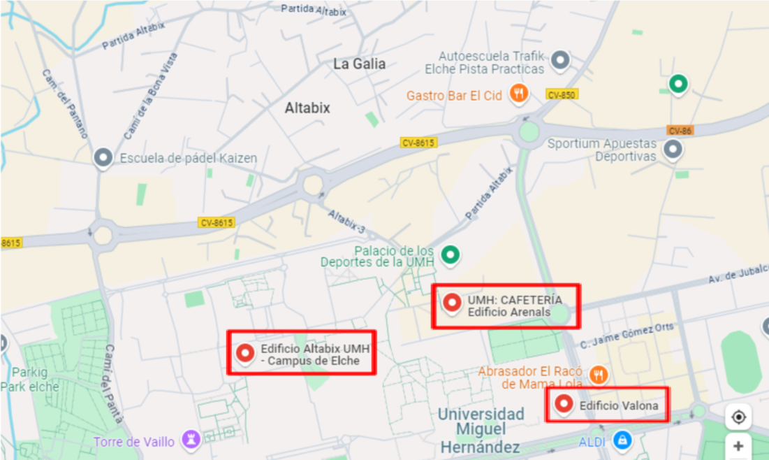 Mapa UMH